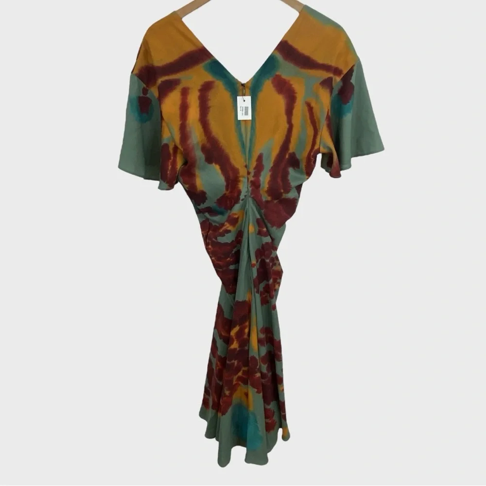 Altuzarra NEW Pelopenese Tie Dye V Neck Midi Dress NWT Size 36 - Picture 3 of 11